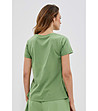 Памучна дамска тениска в зелено Rachela-1 снимка