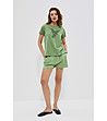 Памучна дамска блуза в зелено Rachela-2 снимка