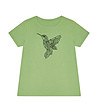 Памучна дамска тениска в зелено Rachela-4 снимка