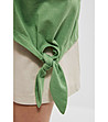 Памучна дамска зелена блуза Lavoni-4 снимка