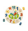 Дървен образователен пъзел с дръжки Часовник и числа - Зайчета-2 снимка