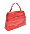 Червена кожена дамска чанта Rita-2 снимка