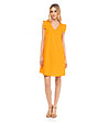 Оранжева памучна рокля без ръкави Faela-0 снимка
