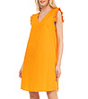 Оранжева памучна рокля без ръкави Faela-3 снимка