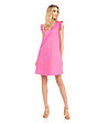 Розова памучна рокля без ръкави Faela-0 снимка