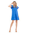 Памучна синя рокля Loretta-0 снимка