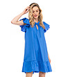 Памучна синя рокля Loretta-2 снимка