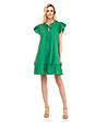 Памучна зелена рокля Loretta-0 снимка