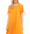 Памучна оранжева рокля Tania-3 снимка