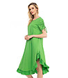Памучна зелена рокля Tania-2 снимка