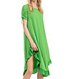 Памучна зелена рокля Tania-3 снимка
