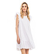 Бяла оversize памучна рокля Margaret-2 снимка