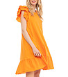 Оранжева оversize памучна рокля Margaret-3 снимка