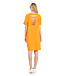 Памучна оранжева овърсайз рокля Harriet-1 снимка