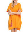 Памучна оранжева овърсайз рокля Harriet-3 снимка