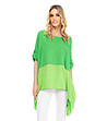 Дамска асиметрична ленена блуза Lola е зелен цвят-0 снимка