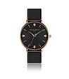 Черен дамски часовник с розовозлатист корпус Reef -0 снимка