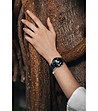 Черен дамски часовник с ефектен циферблат Vacation -1 снимка