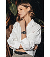 Дамски сребрист часовник с ефектен циферблат Vacation -1 снимка