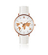 Дамски часовник в розовозлатисто и бяло с ефектен циферблат Vacation -0 снимка
