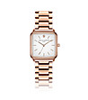 Розовозлатист дамски часовник с циферблат в бяло Bay-0 снимка