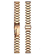 Розовозлатист дамски часовник с циферблат в бяло Bay -3 снимка