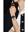 Розовозлатист дамски часовник с черен циферблат Sea Turtle-1 снимка
