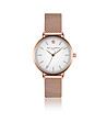 Розовозлатист дамски часовник с бял циферблат Dune -0 снимка