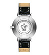 Дамски часовник със сребрист корпус и черна каишка Golden Hour-2 снимка