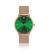 Розовозлатист дамски часовник със зелен циферблат Clementine-0 снимка