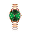 Дамски часовник в розвозлатисто със зелен циферблат Clementine -0 снимка