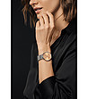 Дамски сребрист часовник с розовозлатист корпус Rosemary-1 снимка