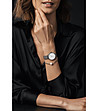 Сребрист дамски часовник със седефен циферблат Kendra-1 снимка