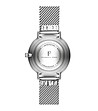 Сребрист дамски часовник със седефен циферблат Kendra-2 снимка