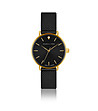 Черен дамски часовник със златист корпус Luna-0 снимка