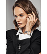 Дамски сребрист часовник със златист циферблат Marie-Rose -1 снимка