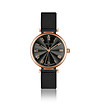 Черен дамски часовник с розовозлатист часовник Louise-0 снимка