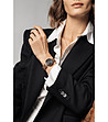 Розовозлатист часовник с черен циферблат Louise-1 снимка