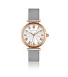 Дамски часовник в сребристо и розовозлатисто Victoria-0 снимка