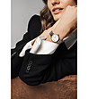 Дамски часовник в сребристо и розовозлатисто Victoria-1 снимка