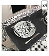 Комплект от 4 текстилни салфетки в черно и бяло Milan 35х45 см-2 снимка