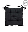 Черна възглавница за стол Milan 40х40 см-0 снимка