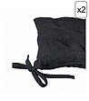 Черна възглавница за стол Milan 40х40 см-1 снимка