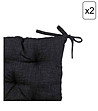 Черна възглавница за стол Milan 40х40 см-2 снимка