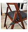 Черна възглавница за стол Milan 40х40 см-3 снимка