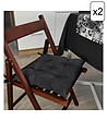 Черна възглавница за стол Milan 40х40 см-4 снимка
