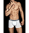 Бели памучни мъжки боксерки със сив кант Dorian-2 снимка