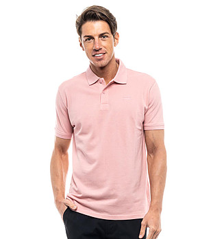 Памучна розова мъжка блуза с лого Splendid снимка