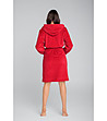 Червен дамски халат с качулка Zala-1 снимка