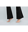 Черен дамски памучен панталон чарлстон Dzwony-3 снимка